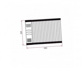 Коврик-сушилка Teka с теркой для всех типов моек нержавеющая сталь/резина 40199260