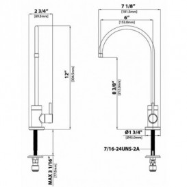 Кран для фильтрованной воды Kraus Purita однорычажный латунь золото FF-100BB