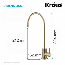 Кран для фильтрованной воды Kraus Purita однорычажный латунь матовое золото FF-100BG