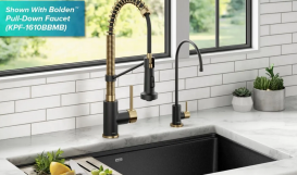 Кран для фільтрованої води Kraus Purita одноважільний матова латунь/матовий чорний FF-100BBMB