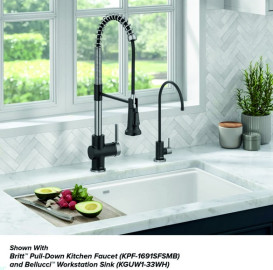 Кран для фільтрованої води Kraus Purita одноважільний нержавіюча сталь/чорний матовий FF-100SFSМВ