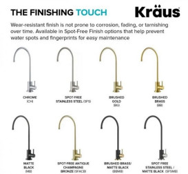 Кран для фільтрованої води Kraus Purita одноважільний нержавіюча сталь/чорний матовий FF-100SFSМВ