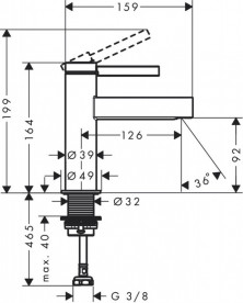 Кран для холодної води Hansgrohe Finoris одноважільний білий матовий 76013700