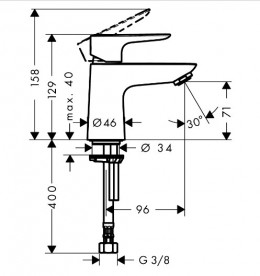 Кран для холодної води Hansgrohe колекція Talis E хром 71706000
