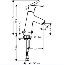 Кран для холодної води Hansgrohe колекція Talis S хром 72017000