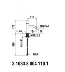 Кран для холодної води Laufen Kartell одновентильний хром H3103380041101