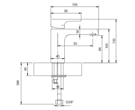 Кран для холодной воды Villeroy & Boch Liberty однорычажный хром TVW10700200061