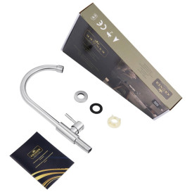 Кран для кухни на одну воду Kroner KRP Edelstahl Klassisch-ESG098 однорычажный никель CV022970