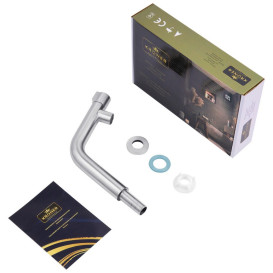 Кран для кухни на одну воду Kroner KRP Edelstahl Klassisch-ESG097 одновентильный никель CV022971