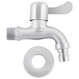 Кран для поливу Kroner KRP Edelstahl Klassisch-ESG099 1/2'' ЗР нержавіюча сталь CV022964