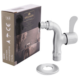 Кран для поливу Kroner KRP Edelstahl Klassisch-ESG099 1/2'' ЗР нержавіюча сталь CV022964