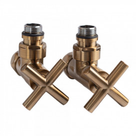 Кран для полотенцесушителя угловой NAVIN Премиум 3/4х1/2 латунь античная бронза 2 шт. 21-531530-4704