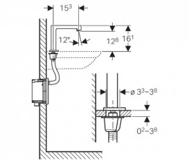 Кран для раковины Geberit Brenta электронный питание от батареи хром глянцевый 116.193.21.1