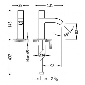 Кран для раковини Tres Cuadro colors для холодної води одновентильний  білий матовий 00750301BM