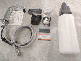 Кран для раковини Tres Electronic електронний на одну воду з автоматичним дозатором мила хром 39210304