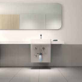 Кран для раковины Tres электронный на одну воду с автоматическим дозатором мыла хром 39210306