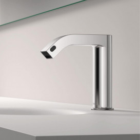 Кран для раковины Tres электронный на одну воду с автоматическим дозатором мыла хром 39210306