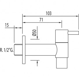 Кран для сада Tres Especial однорычажный с аэратором хром 03450101