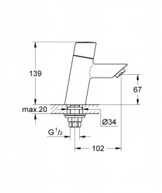 Кран для воды Grohe Feel одновентильный хром 32274000