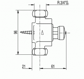Кран нажімной для душа Tres Tempotres хром 112167