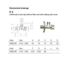  	Кран приборный Luxor 1/2