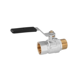 Кран кульовий Kroner KN-06/9 1'' ВЗ PN40 з ручкою латунь нікельована CV033219