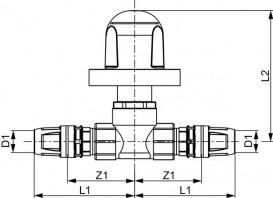 Кран шаровий Tece TECElogo прихованого монтажу 1/2 з декоративною рукояткою 20х20 8780020