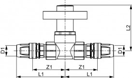 Кран шаровый Tece TECElogo скрытого монтажа 1/2 с декоративной рукояткой 20 хром 8780120