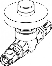 Кран шаровый Tece TECElogo скрытого монтажа 1/2 с декоративной рукояткой 20 хром 8780120