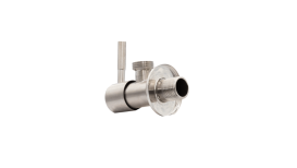 Кран кутовий Fado New з керамічною головкою ЗЗ ½''х½'' нержавіюча сталь KZS91