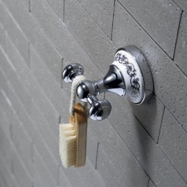 Крючок для ванной Kraus Apollo двойной латунь хром KEA-16501CH