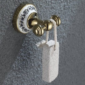 Крючок для ванной Kraus Apollo двойной латунь золото KEA-16501G