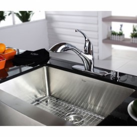 Диспенсер для рідкого мила Kraus латунь / пластик хром KSD-30CH