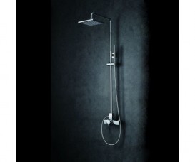 Душевая стойка Kraus Typhon с верхним и ручным душем латунь хром KEF-15108CH