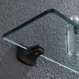 Поличка для ванної Kraus Fortis скло / латунь темний шоколад KEA-13345-ORB