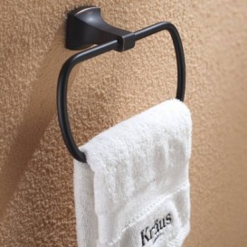 Настенный держатель-кольцо для полотенец Kraus Fortis латунь темный шоколад KEA-13329-ORB