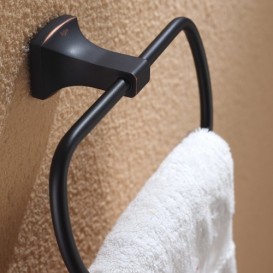 Настенный держатель-кольцо для полотенец Kraus Fortis латунь темный шоколад KEA-13329-ORB