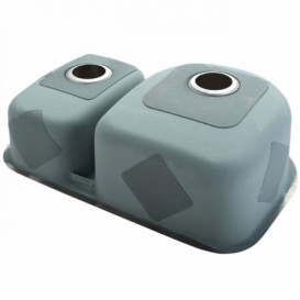 Мийка для кухні асиметрична Kraus Premier під стільницю нержавіюча сталь хром KBU21