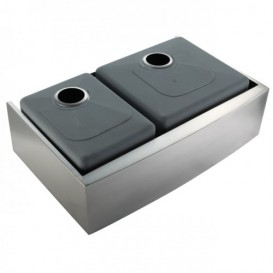 Мийка для кухні прямокутна Kraus Precision під стільницю нержавіюча сталь хром KHF203-33