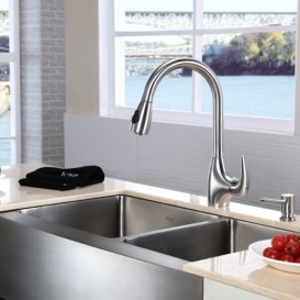 Мийка для кухні прямокутна Kraus Precision під стільницю нержавіюча сталь хром KHF203-33