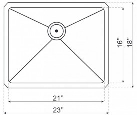 Мийка для кухні прямокутна Kraus Precision під стільницю нержавіюча сталь хром KHU101-23