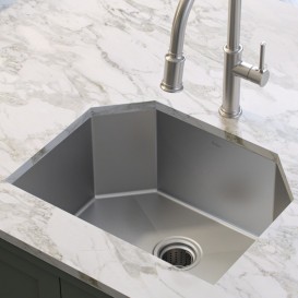 Мойка для кухни асимметричная Kraus Precision под столешницу нержавеющая сталь хром KHU122-23