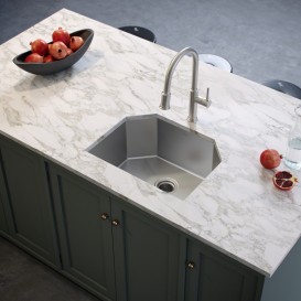 Мойка для кухни асимметричная Kraus Precision под столешницу нержавеющая сталь хром KHU122-23