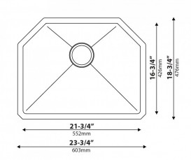 Мойка для кухни асимметричная Kraus Precision под столешницу нержавеющая сталь хром KHU122-23