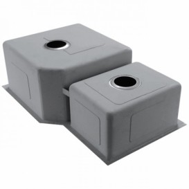 Мийка для кухні асиметрична Kraus Precision під стільницю нержавіюча сталь хром KHU123-32