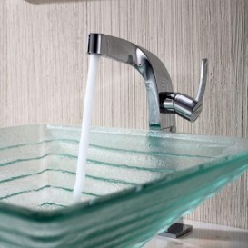 Змішувач для раковини Kraus Typhon змішувач високий латунь хром KEF-15100CH