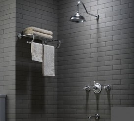 Душевая система Kraus Apollo с верхним душем и смесителем сатин KEF-16054BN