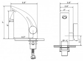 Смеситель для раковины Kraus Illusio однорычажный латунь хром KEF-14701CH 