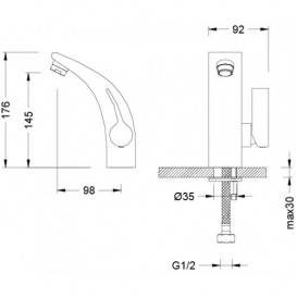 Смеситель для раковины Kraus Illusio однорычажный латунь хром KEF-14702CH 