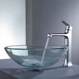 Змішувач для раковини Kraus Decorum змішувач високий латунь хром KEF-15200CH